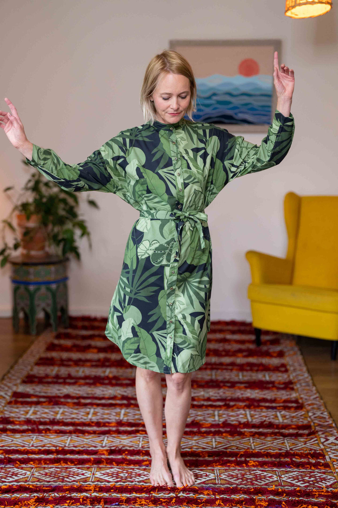 שמלת מידי אוברסייז יערות הגשם