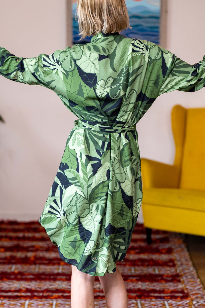 שמלת מידי אוברסייז יערות הגשם