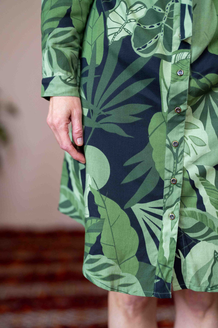 שמלת מידי אוברסייז יערות הגשם