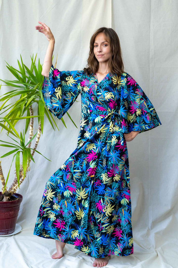 שמלת קימונו מקסי אולטרה