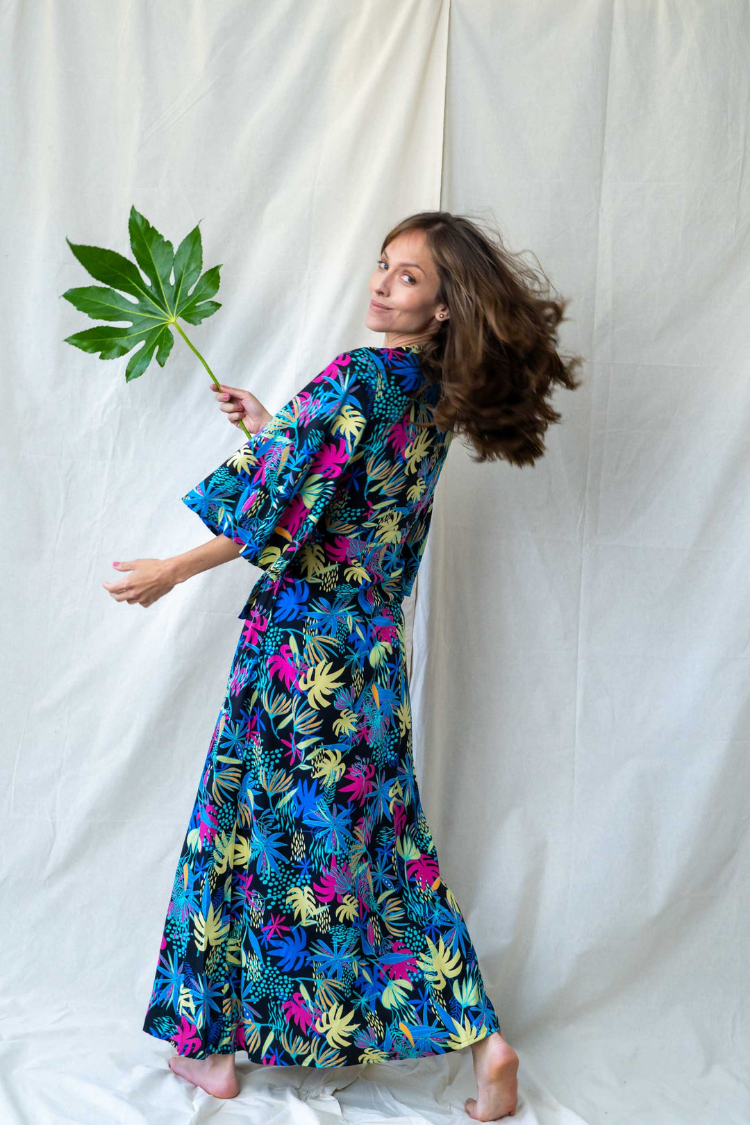 שמלת קימונו מקסי אולטרה