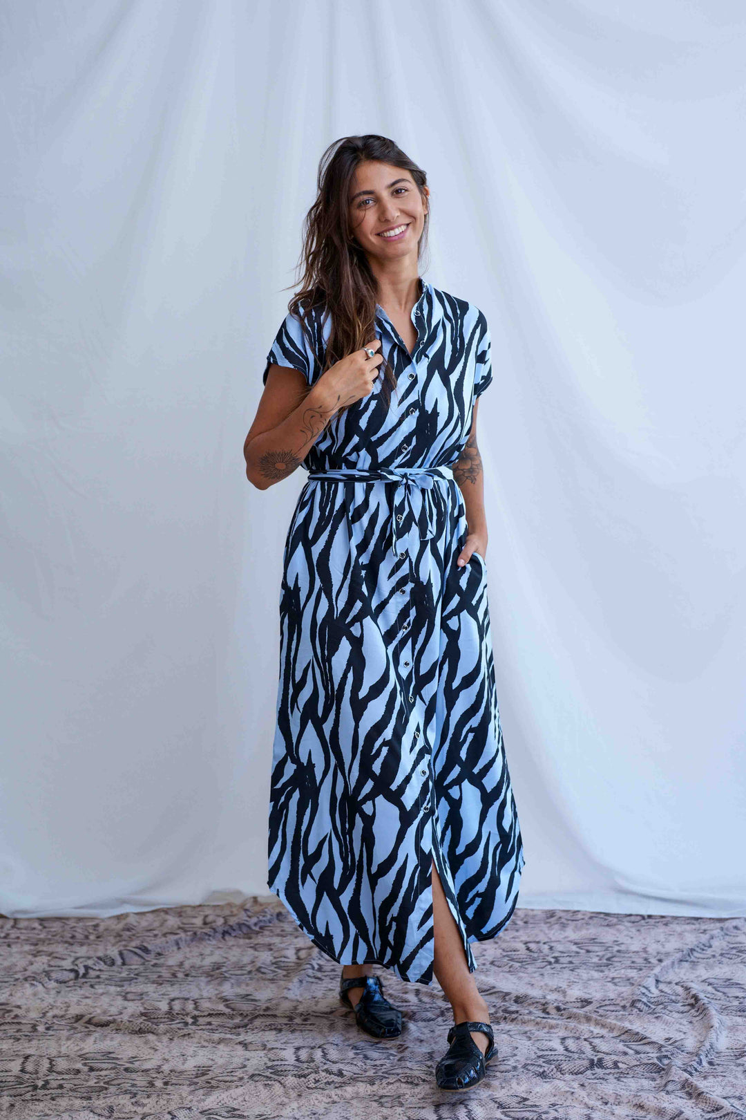 שמלת מקסי אוברסייז הוריקן