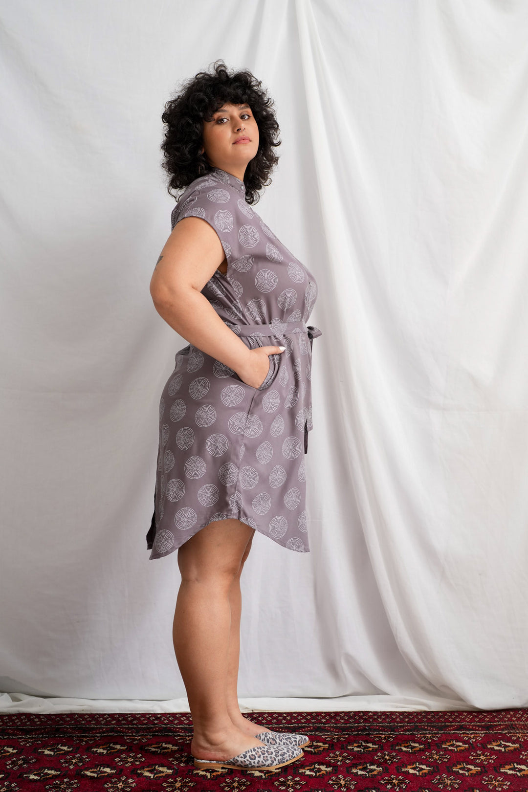 שמלת מידי אוברסייז ספירלה