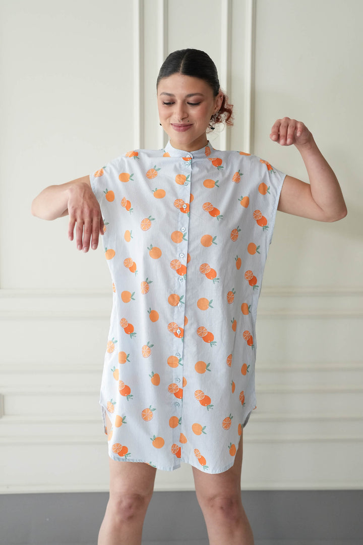 טוניקת מיני אוברסייז סוף עונת התפוזים