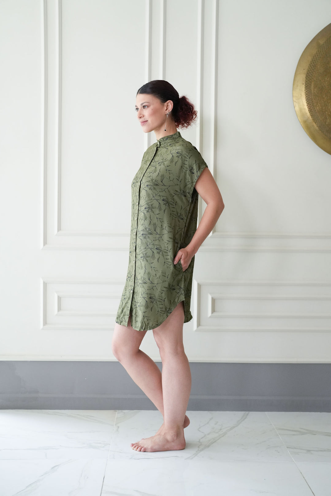 טוניקת מיני אוברסייז גרין ג׳ונגל