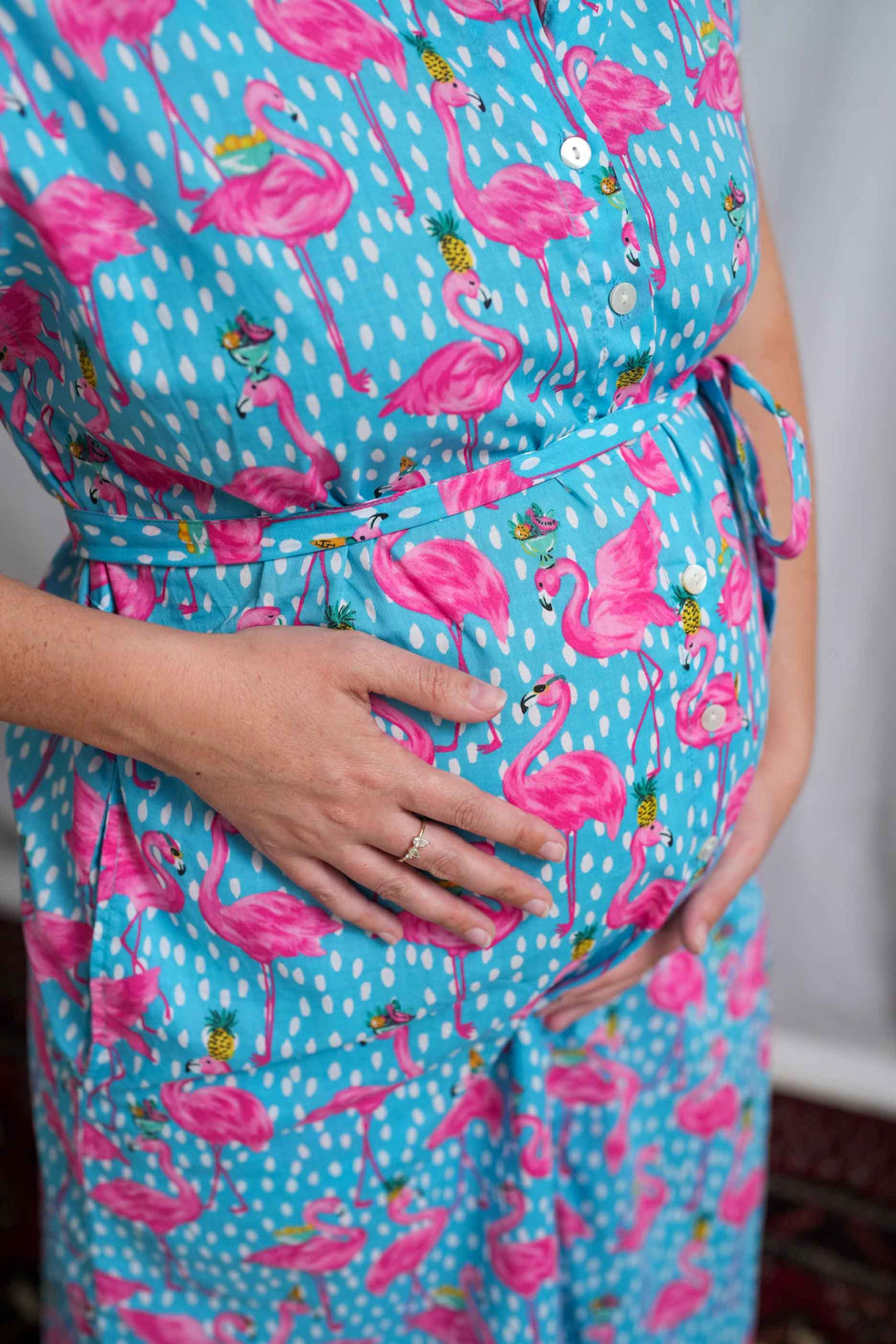 שמלת מקסי אוברסייז פלמינגו מסיבה בארובה