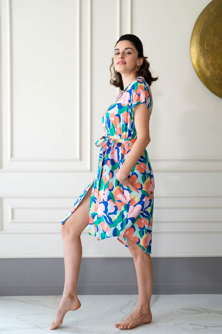 שמלת מידי אוברסייז חלום בצבעי פסטל Back In Stock