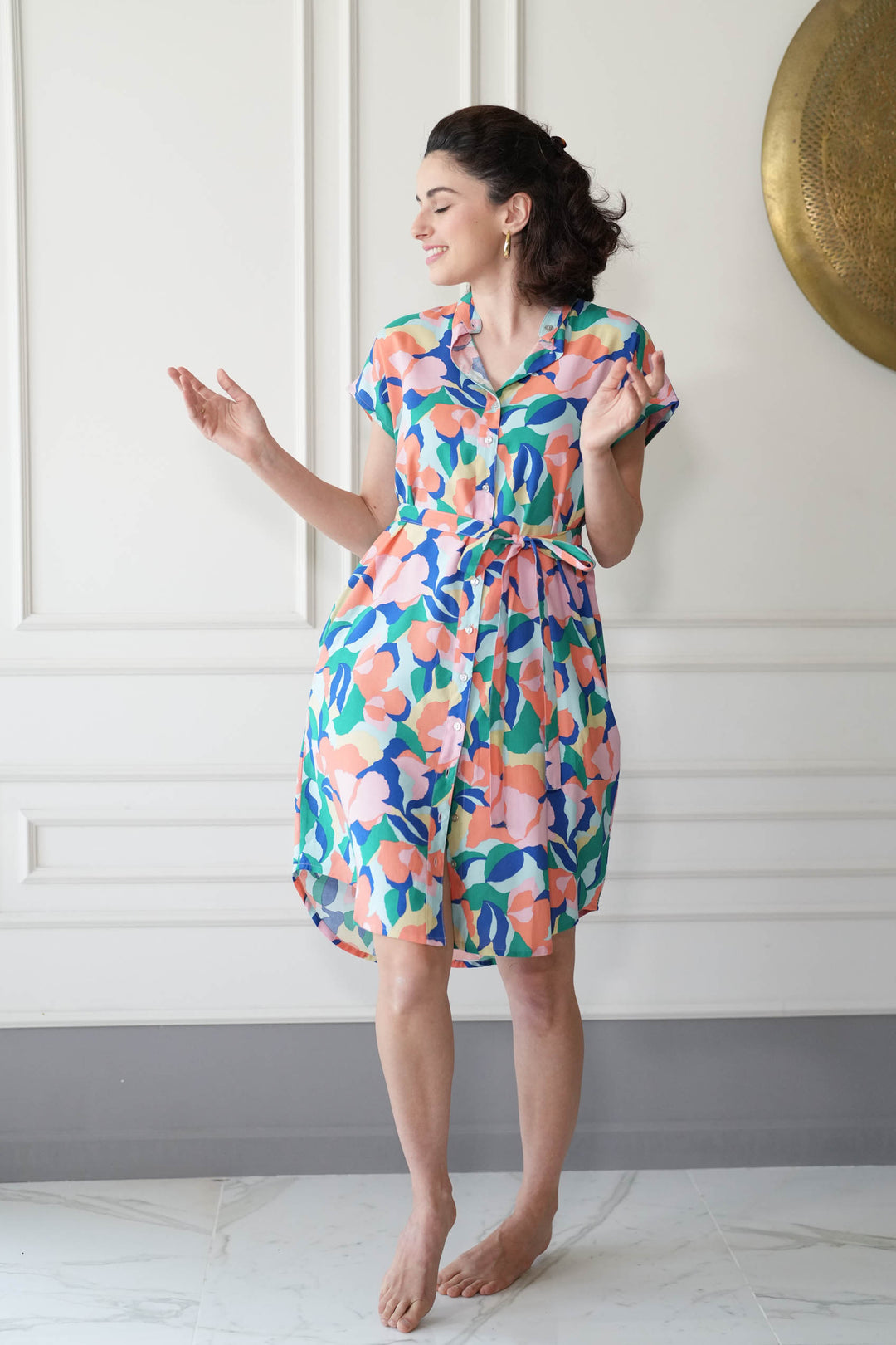 שמלת מידי אוברסייז חלום בצבעי פסטל Back In Stock