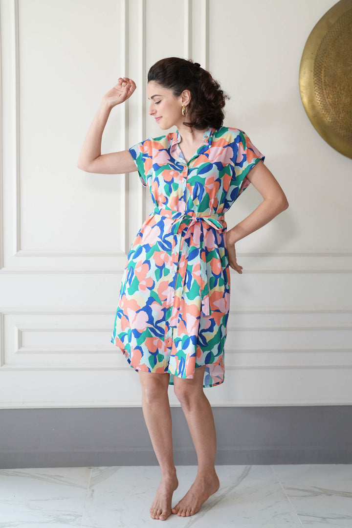 שמלת מידי אוברסייז חלום בצבעי פסטל Back In Stock