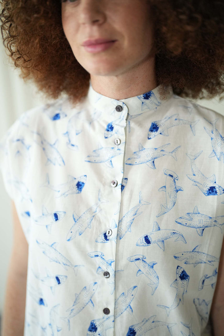 טוניקת מיני אוברסייז כחול עמוק