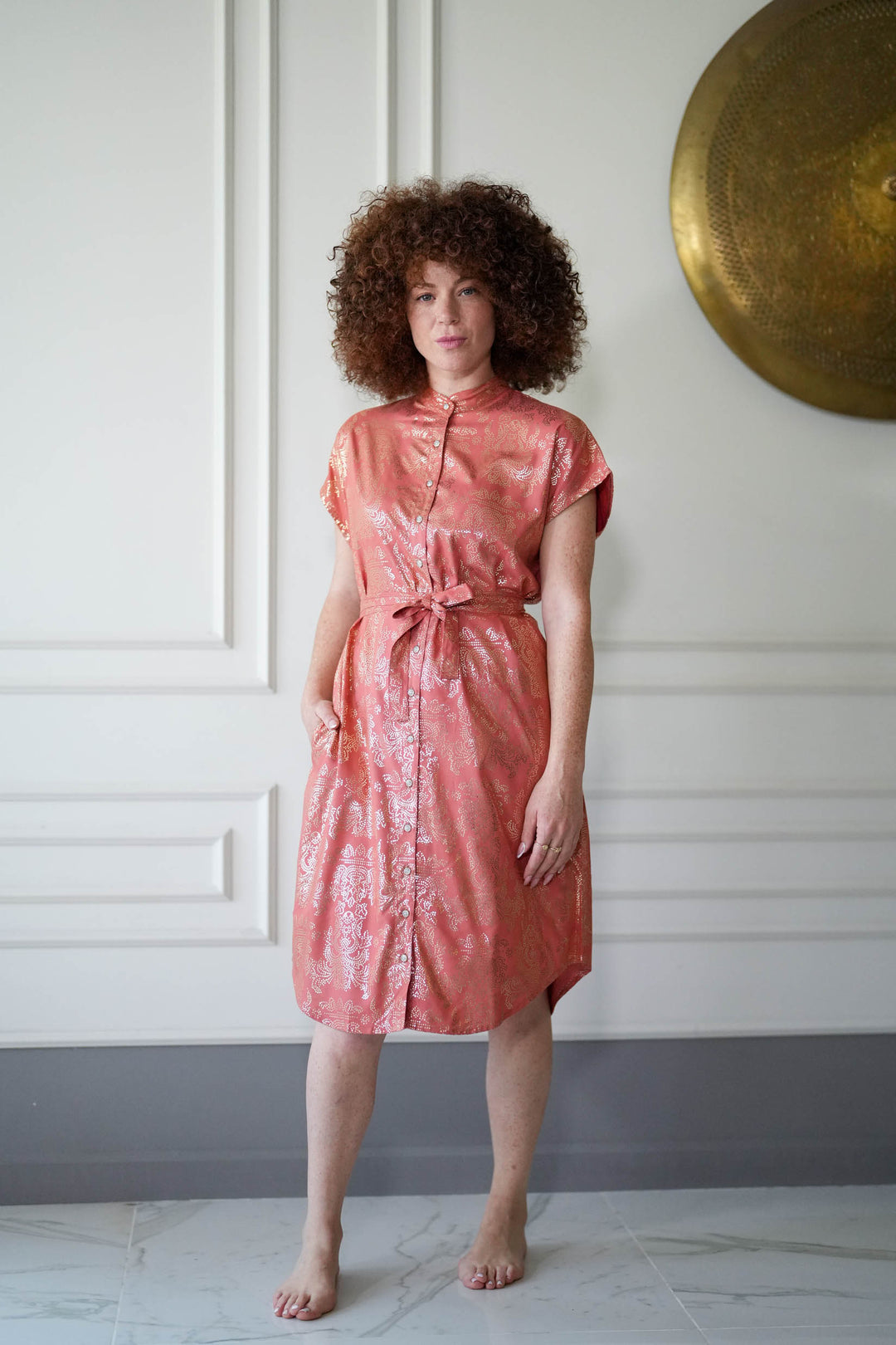 שמלת מידי אוברסייז פוראבר גולד