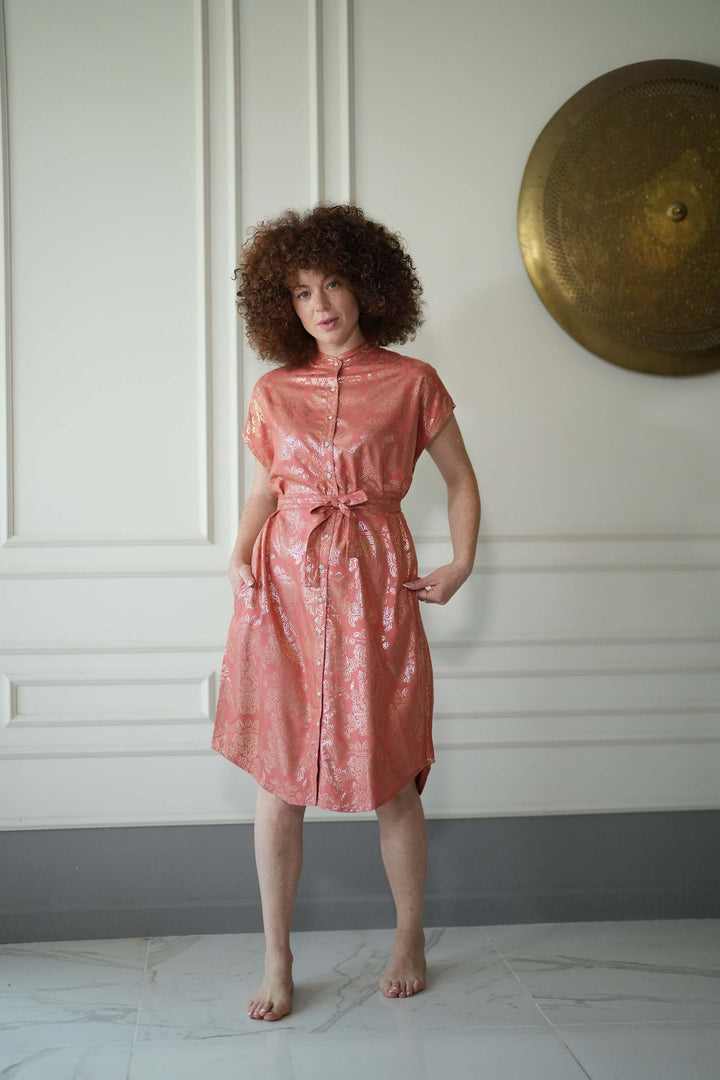 שמלת מידי אוברסייז פוראבר גולד