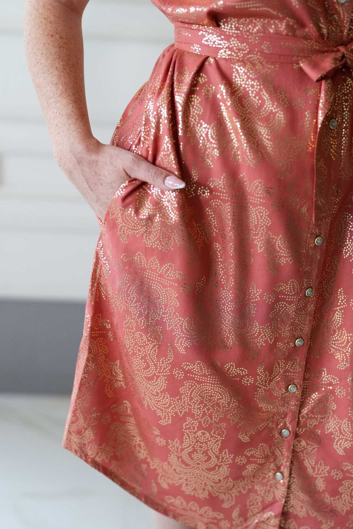 שמלת מידי אוברסייז פוראבר גולד