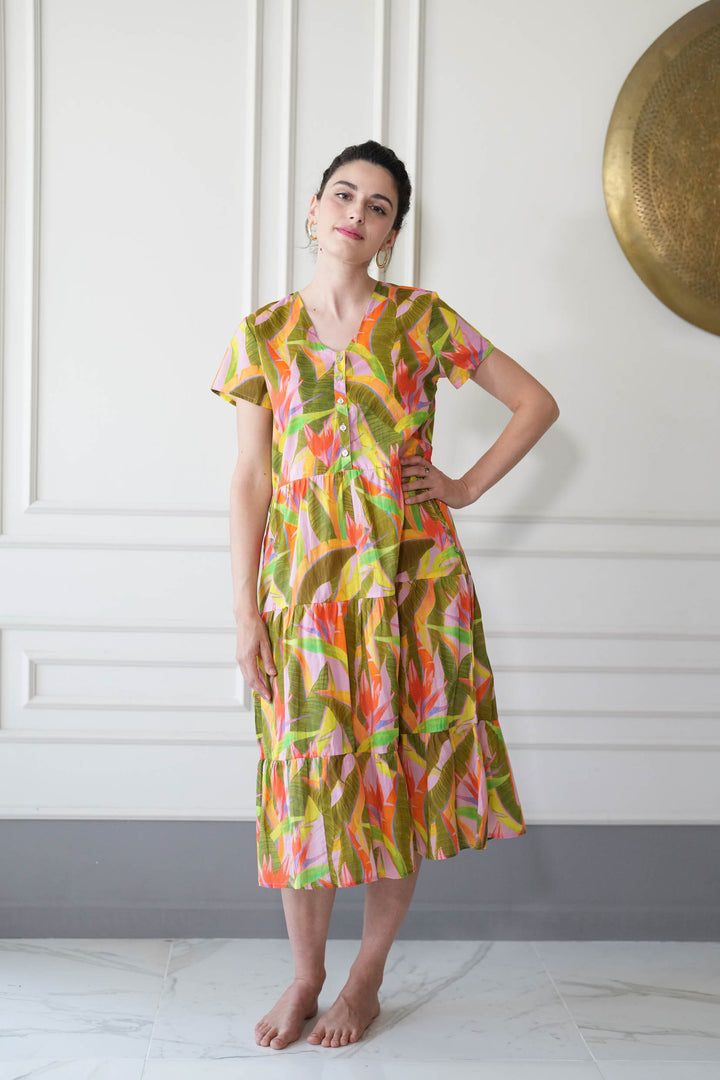 שמלת קומות אולטרה ציפור גן עדן