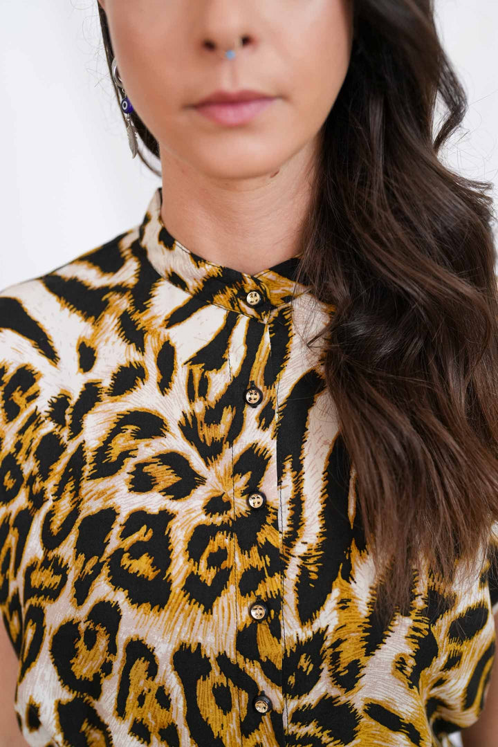 שמלת מקסי אוברסייז טייגר קווין נמר