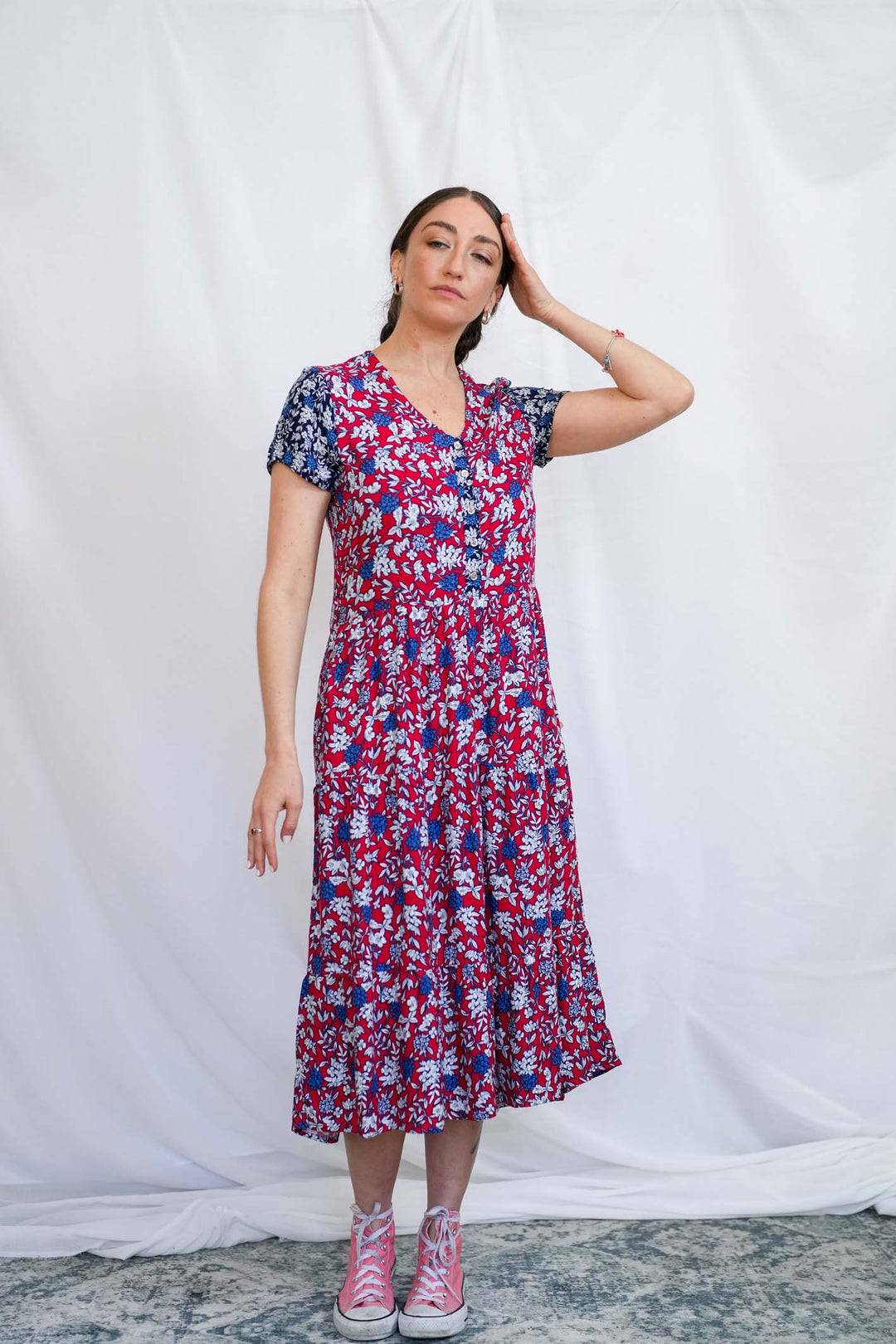 שמלת קומות מיקס פרינט