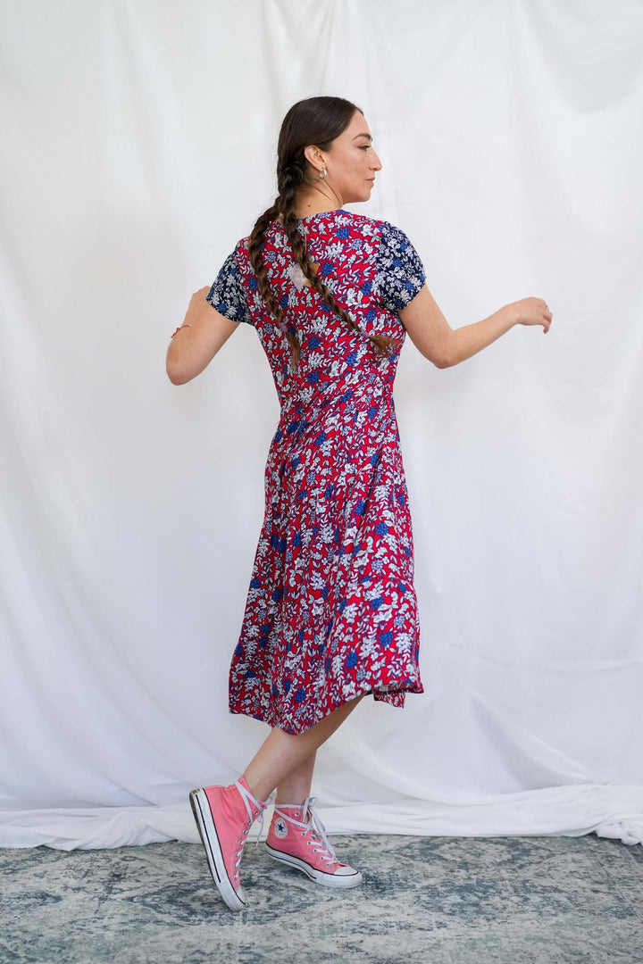 שמלת קומות מיקס פרינט