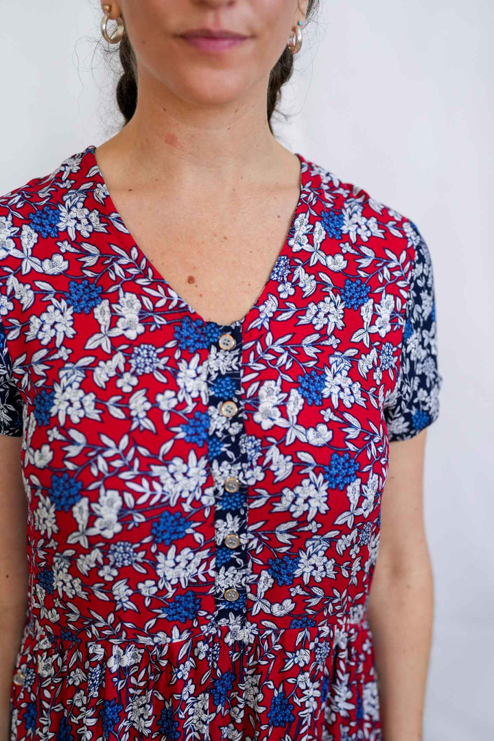 שמלת קומות מיקס פרינט