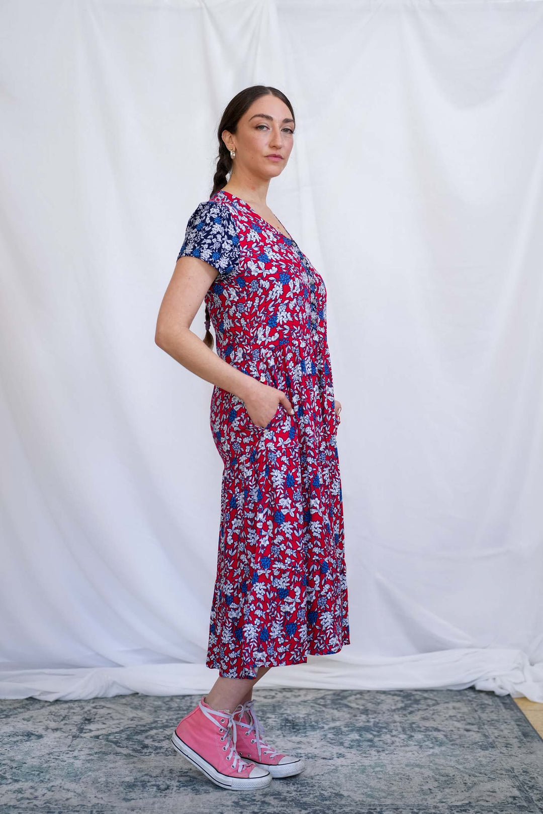 שמלת קומות מיקס פרינט