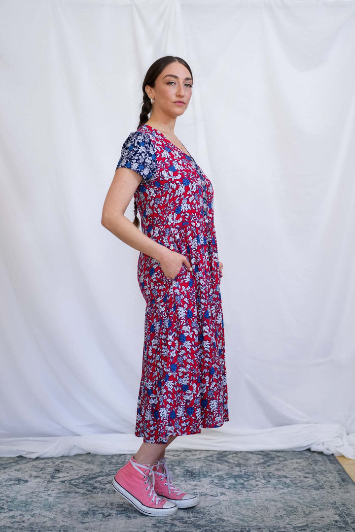 שמלת קומות מיקס פרינט