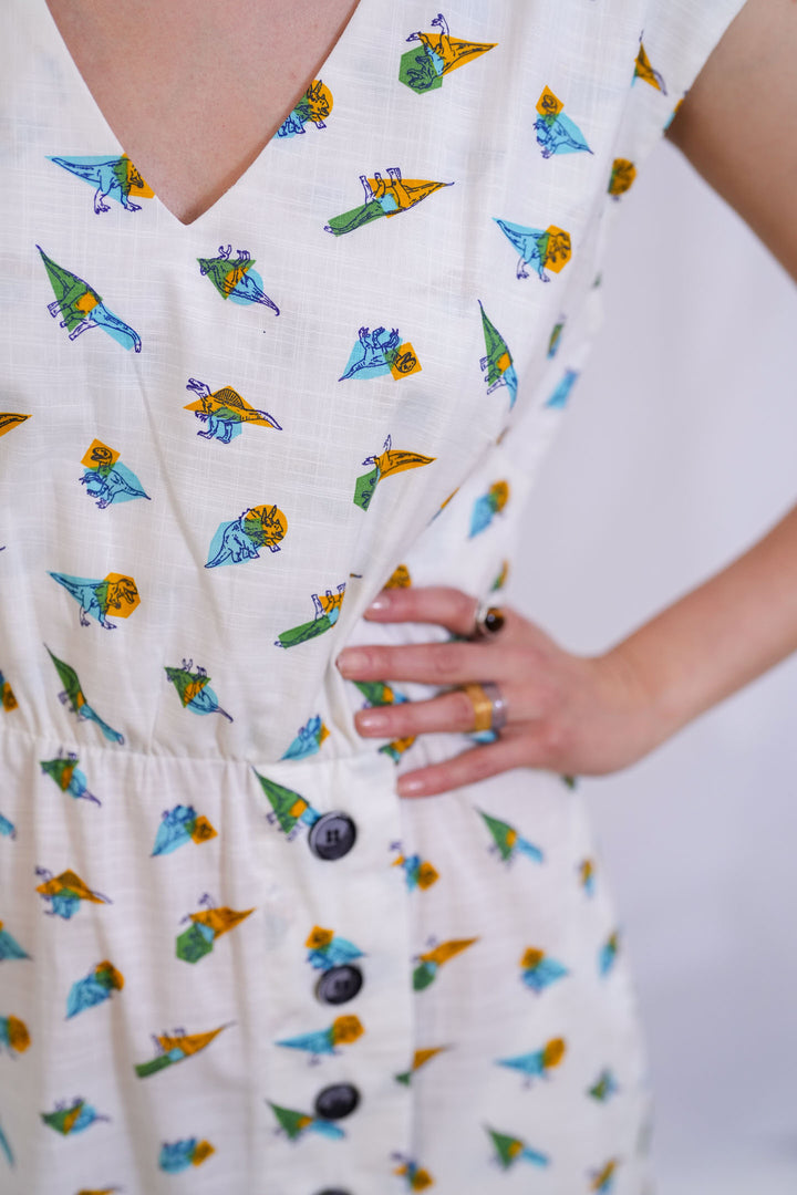 שמלת אווה דינוזאורים גאומטריים