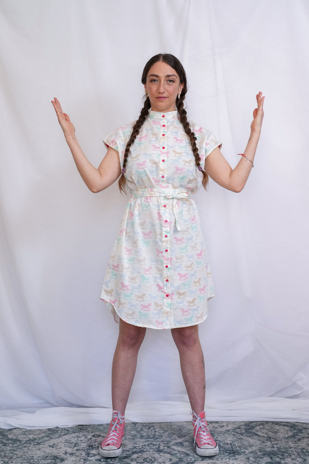 שמלת מידי אוברסייז סוסי נדנדה