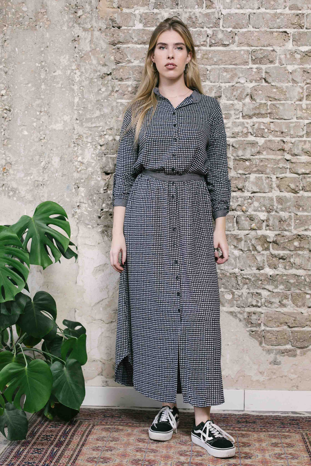 שמלת מקסי אוברסייז חורף איקס מיקס דריקס