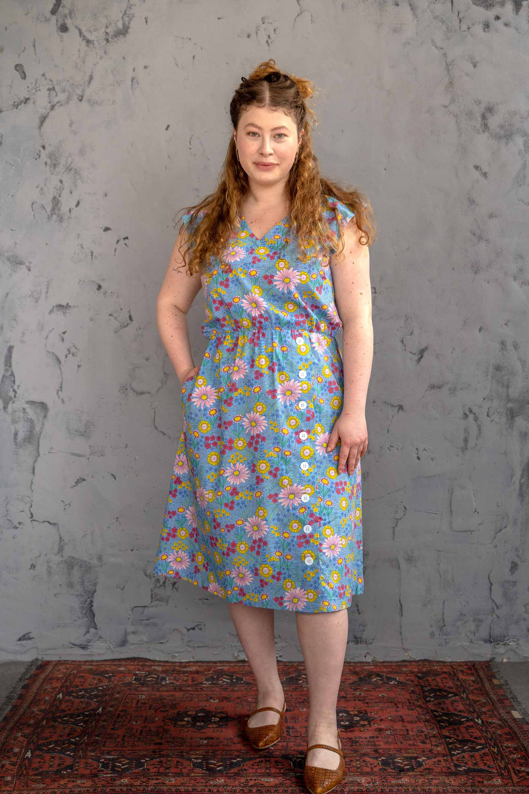 שמלת אווה ג׳ינס פרחוני