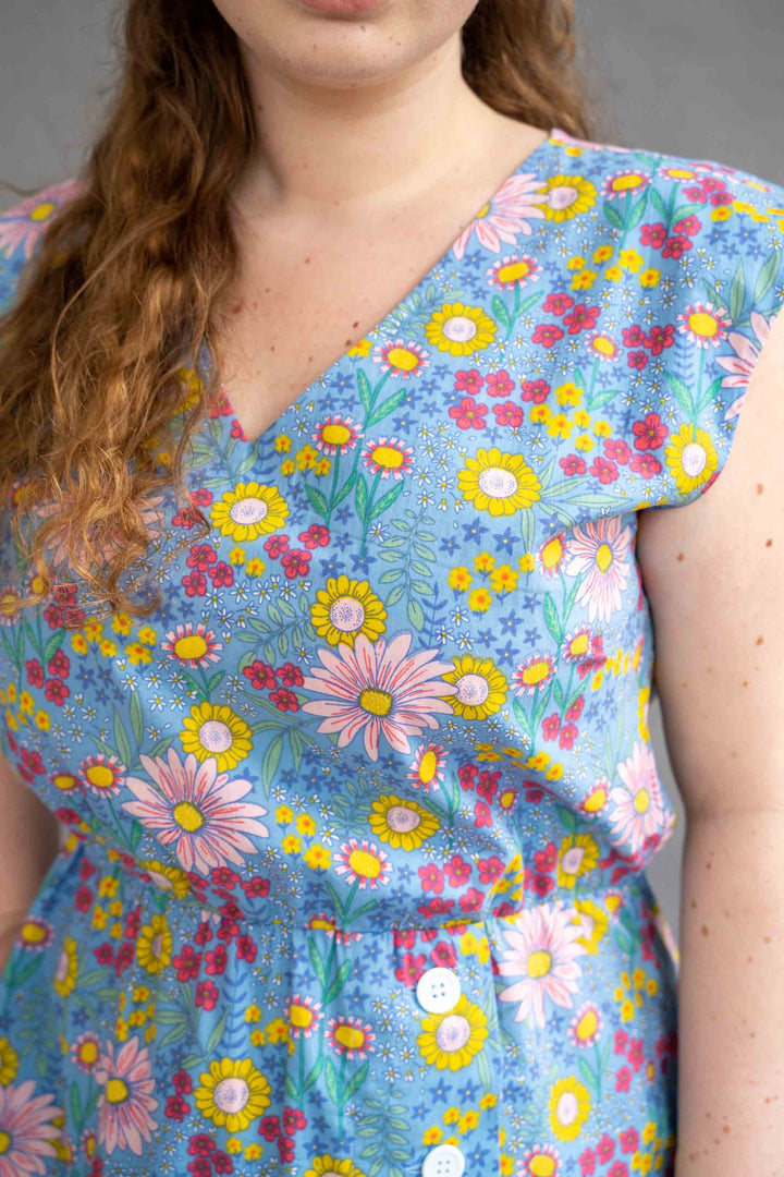 שמלת אווה ג׳ינס פרחוני