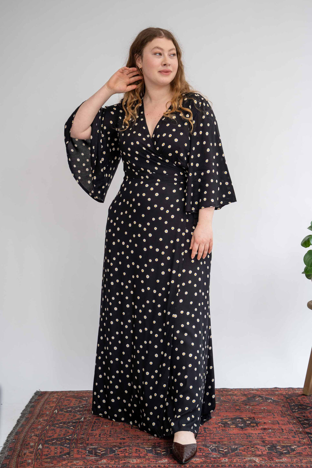 שמלת קימונו מקסי חרציות