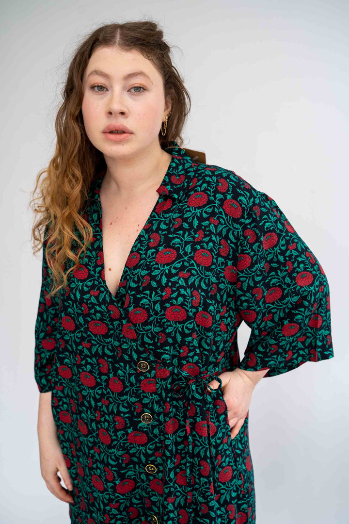 שמלת דומו דליה אדומה